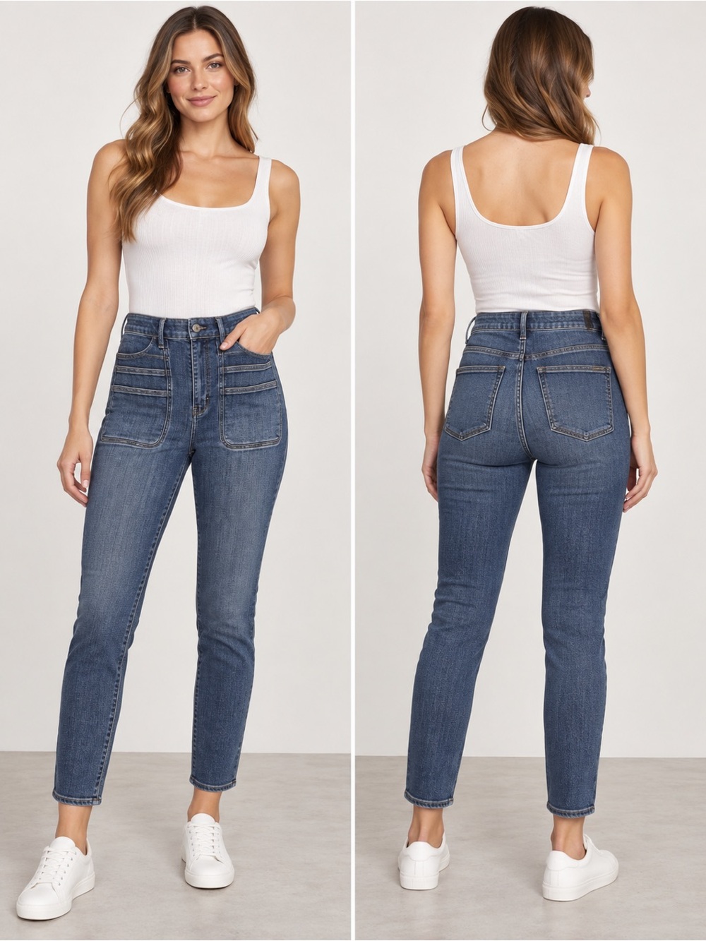 WHBM White House Black Market Extra High Rise Slim Ankle Jeans Size 2